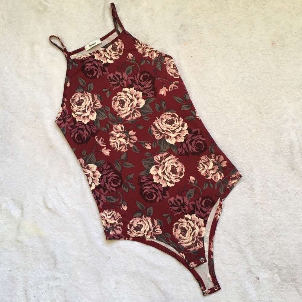 Flowery bodysuit.